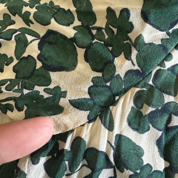 Tory Burch Talan Caftan Green Vine Issy Gown Dress size 12 - Picture 12 of 12